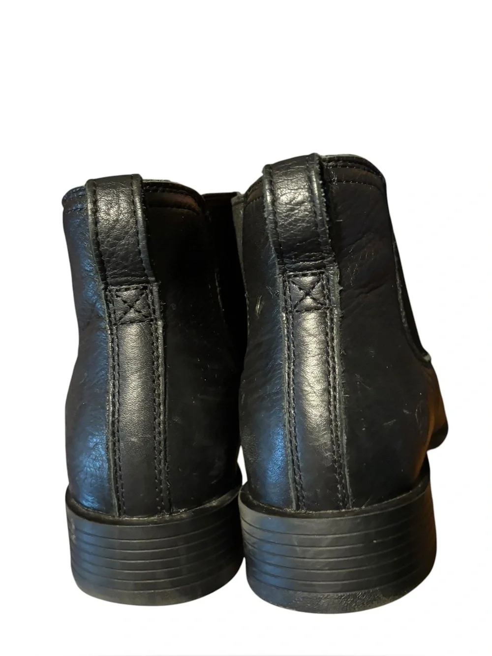 Ariat Booker Ultra Leather Western Chelsea Boots Square Toe Black -Men’s 10 D - Picture 10 of 15
